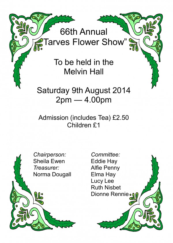 Tarves Flower Show-front